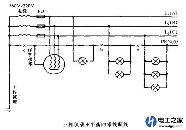 三相四线制系统中电流是先流过负载然后流过中性线的吗
