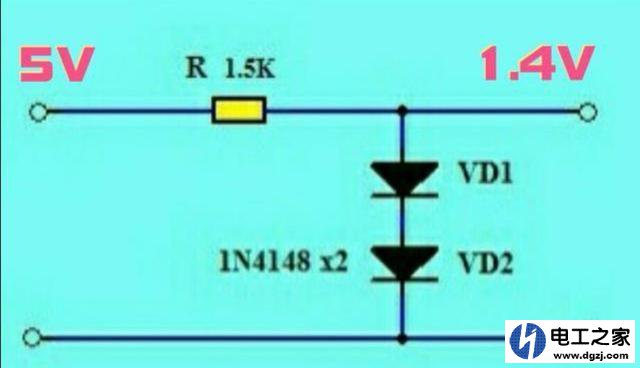 直流电5v怎样降到1.5v