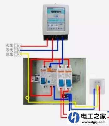 两条线怎么接一开五孔可以自己接个地线吗