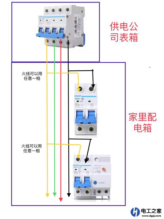 三相四线电能表进户线是单相电怎么接空开