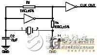 采用晶体外加无缓冲反相器组成晶振,设计成本降低