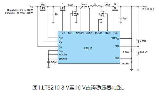 开关降压-升压控制器，具备直通功能可消除开关噪声