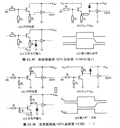 晶体管与CMOS逻辑接口的作用介绍，电路图解析