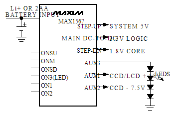 数码相机电源转换器MAX1567的性能特点及适用范围