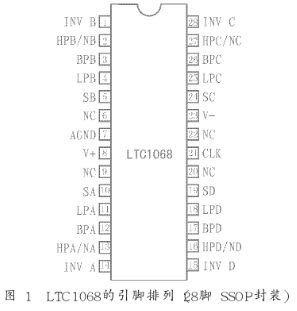 4通道通用滤波器LTC1068的功能特点及设计应用分析