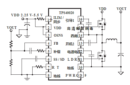 同步DC/DC降压控制器TPS40020/21的性能特点及应用