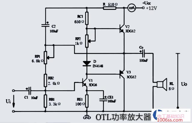 两个二极管在OTL甲乙类互补对称电路中能提供静态电流吗