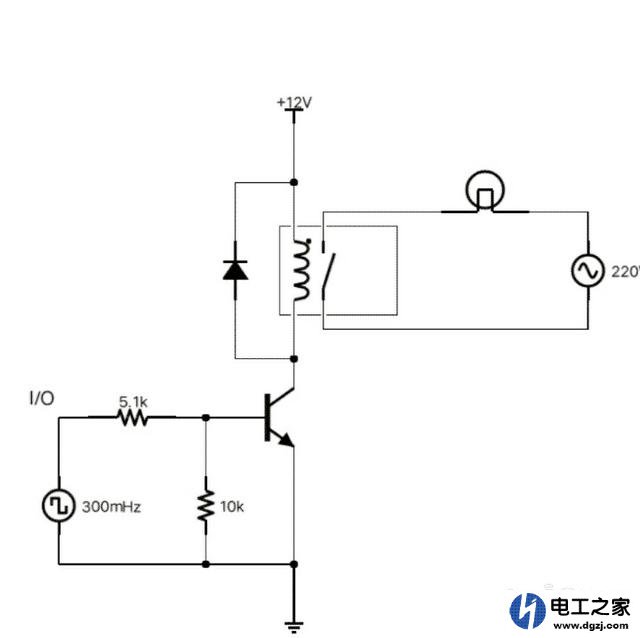 继电器实现隔离和单片机控制大电流的电路