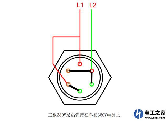 380v的发热管接成星星接法会怎样